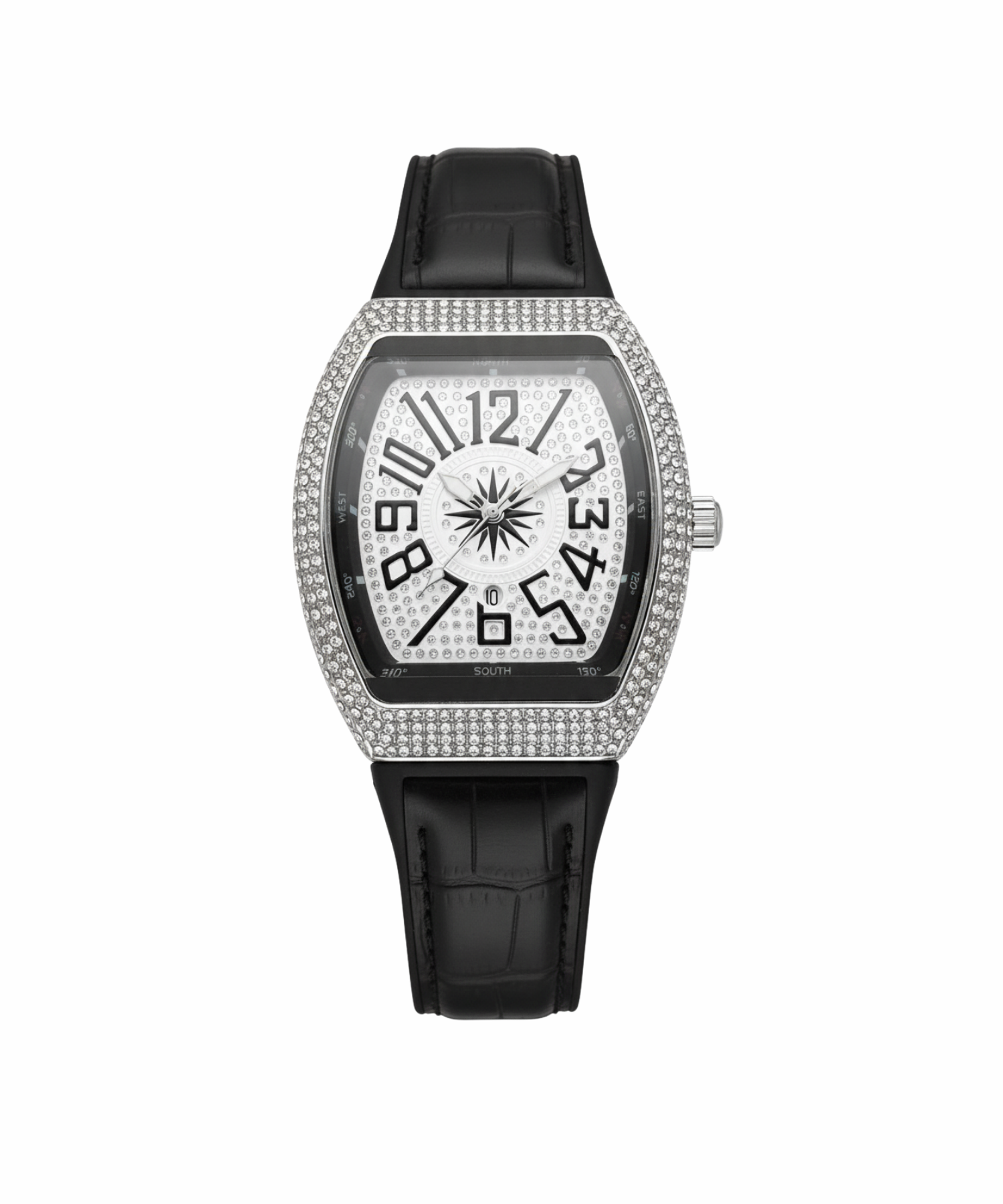 Black Belt With Silver Outer With White Dial