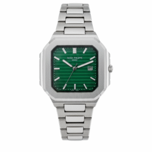 Silver Chain With Green Dial