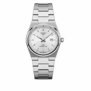 Silver Chain With White Dial