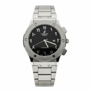 Silver Chain With Black  Dial Arabic